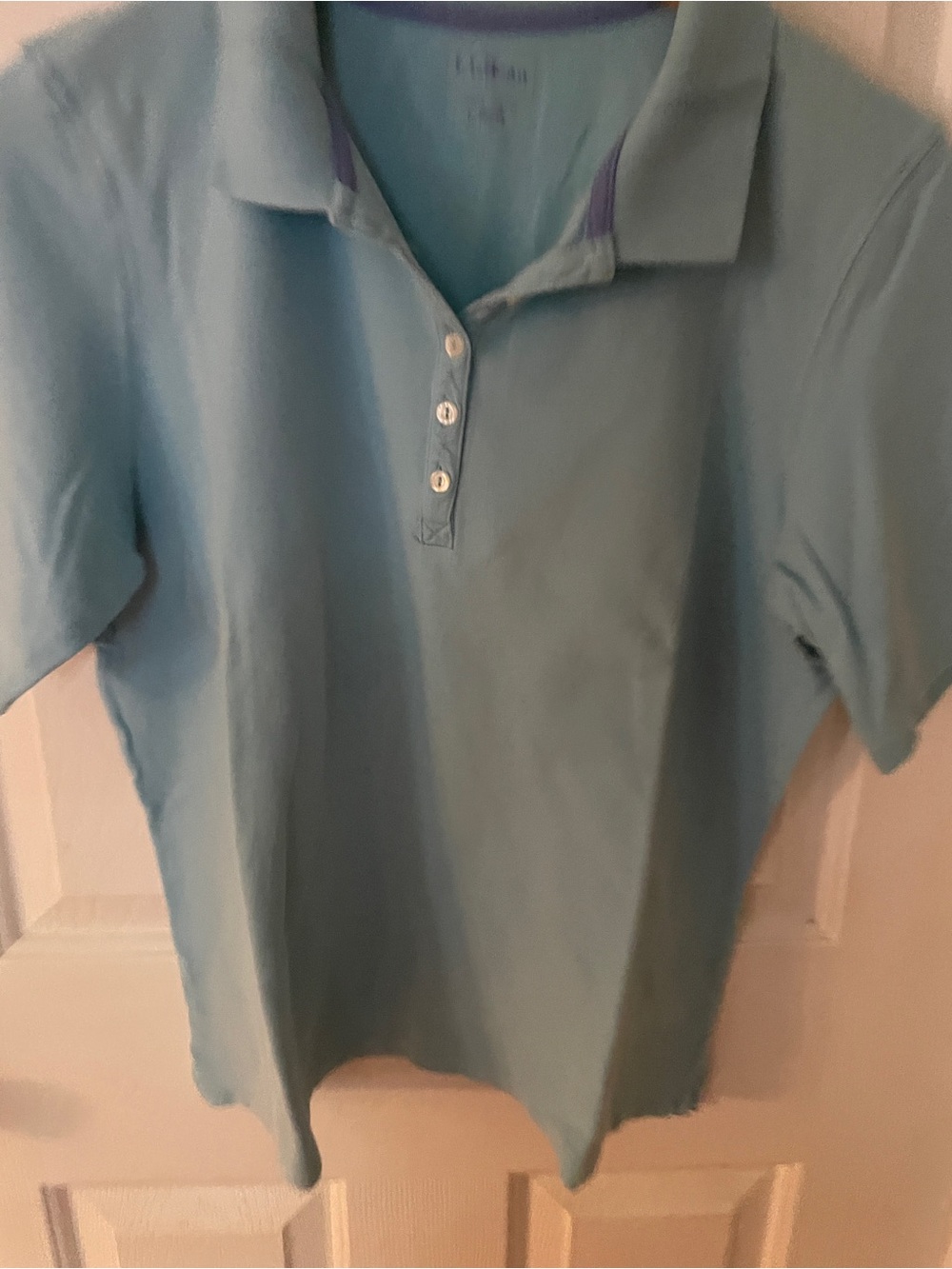 Light Blue Women's Polo Top - Classic Short Sleeve